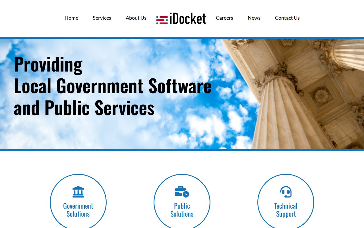 Limestone County case search iDocket sign-in screen