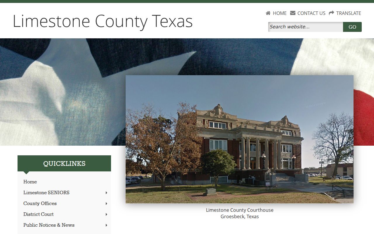 Limestone County court docket county government home